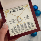 To My Beautiful Future Wife Necklace - Gift for Valentine Day, Gift for Wife, Girfriend Necklace, Forever Love Necklace Gift