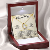 To My Beautiful Future Wife Necklace - Gift for Valentine Day, Gift for Wife, Girfriend Necklace, Forever Love Necklace Gift