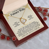 To My Beautiful Future Wife Necklace - Gift for Valentine Day, Gift for Wife, Girfriend Necklace, Forever Love Necklace Gift