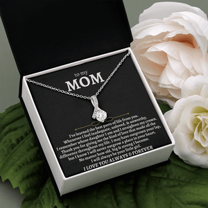 To My Mom - From Daughter - Beautiful Gift Set, Alluring Beauty Necklace