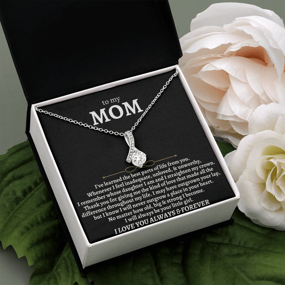 To My Mom - From Daughter - Beautiful Gift Set, Alluring Beauty Necklace