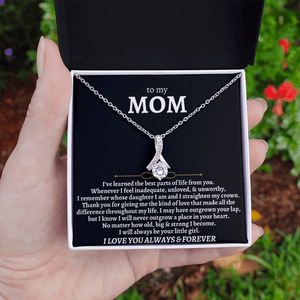 To My Mom - From Daughter - Beautiful Gift Set, Alluring Beauty Necklace