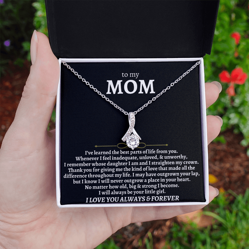 To My Mom - From Daughter - Beautiful Gift Set, Alluring Beauty Necklace