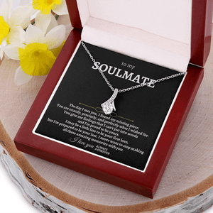 To My Soulmate - Beautiful Gift Set, Alluring Beauty Necklace, Valentine's Day Gift, Gift For Couple