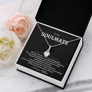 To My Soulmate - Beautiful Gift Set, Alluring Beauty Necklace, Valentine's Day Gift, Gift For Couple