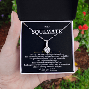 To My Soulmate - Beautiful Gift Set, Alluring Beauty Necklace, Valentine's Day Gift, Gift For Couple