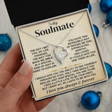 To My Soulmate Necklace - Forever Love Necklace From Husband, Necklace for Wife, Gift for Girlfriend from Boyfriend