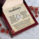 To My Soulmate Necklace - Forever Love Necklace From Husband, Necklace for Wife, Gift for Girlfriend from Boyfriend