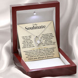 To My Soulmate Necklace - Forever Love Necklace From Husband, Necklace for Wife, Gift for Girlfriend from Boyfriend