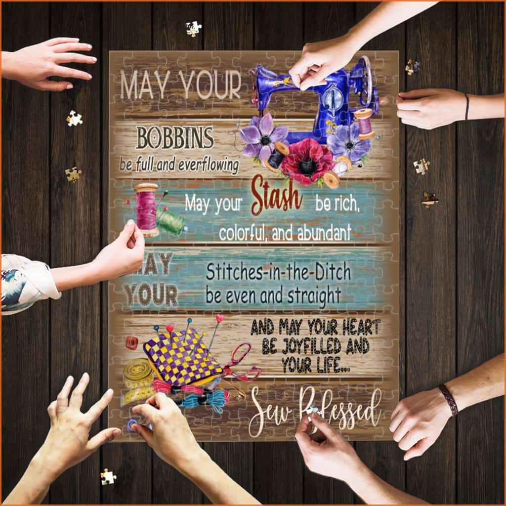 Jigsaw Puzzle Canvas Sewing Perfect Gifts Idea 