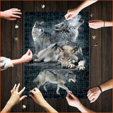Jigsaw Puzzle Wolf Family Canvas 