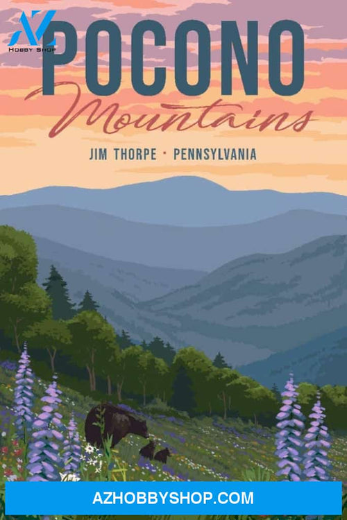 Jim Thorpe Pennsylvania Pocono Mountains Bear And Spring Flowers 