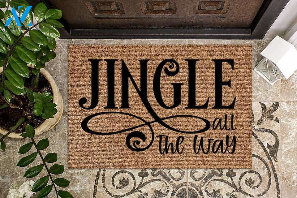 Jingle All The Way Christmas Doormat | Welcome Mat | House Warming Gift