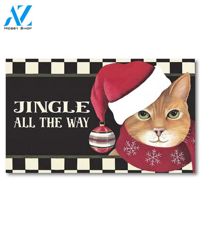 Jingle Cat Doormat - 18" x 30"