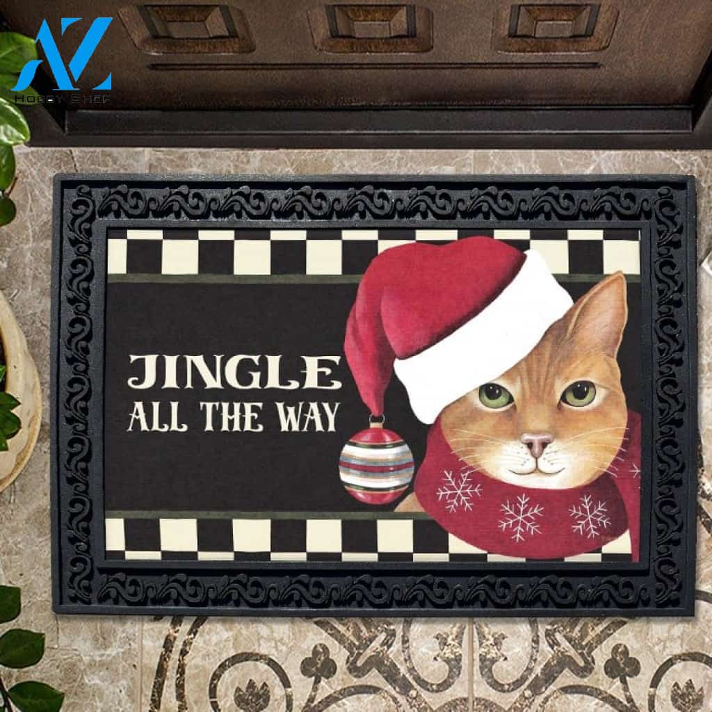 Jingle Cat Doormat - 18" x 30"
