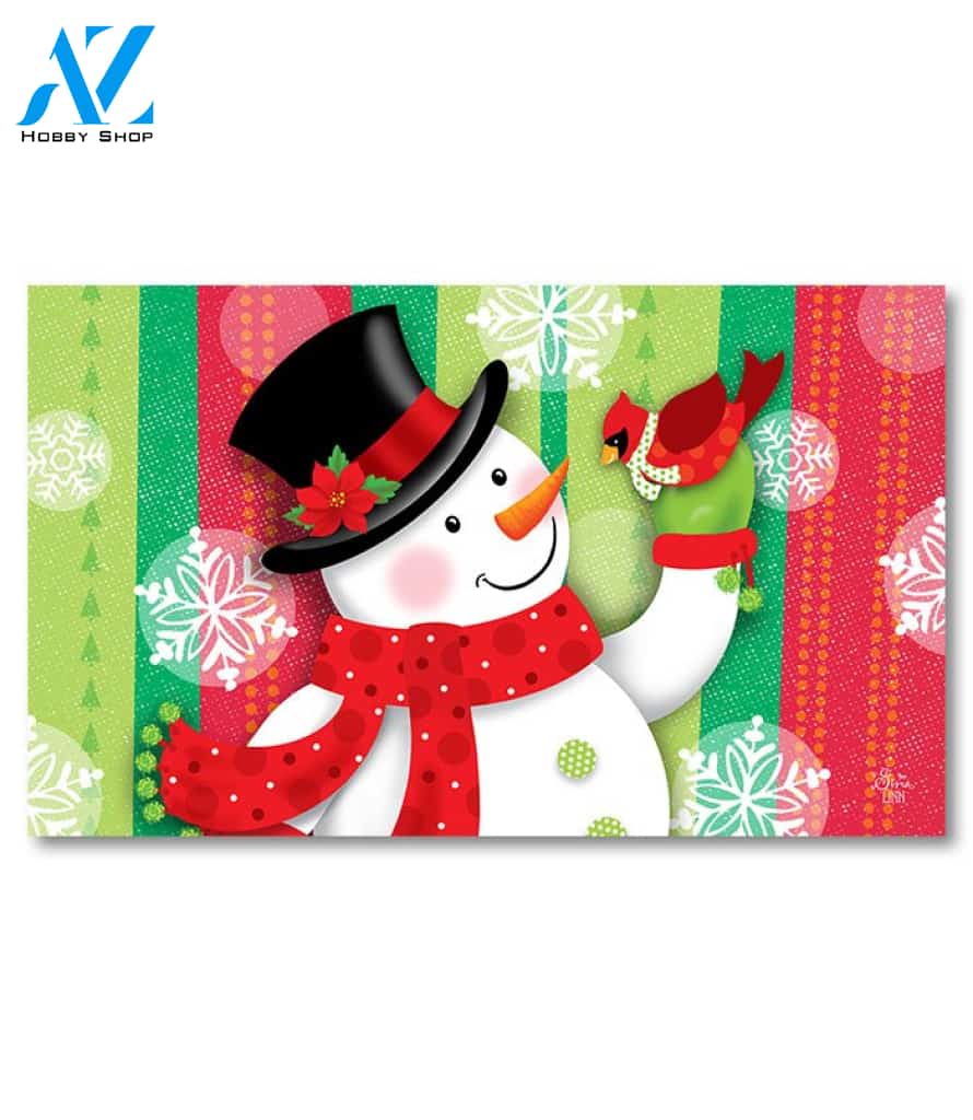 Jolly Snowman Doormat - 18" x 30"