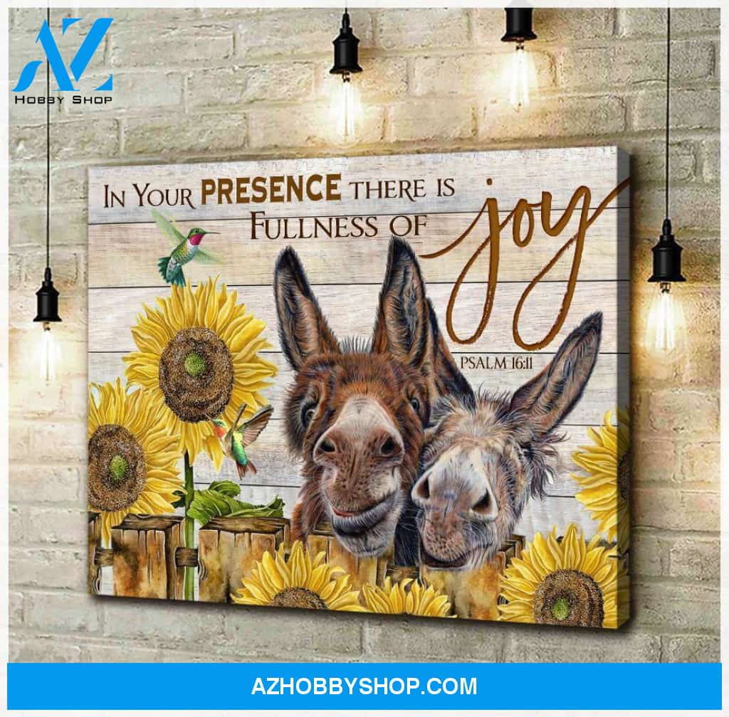 Joy Donkey Wall Art Canvas