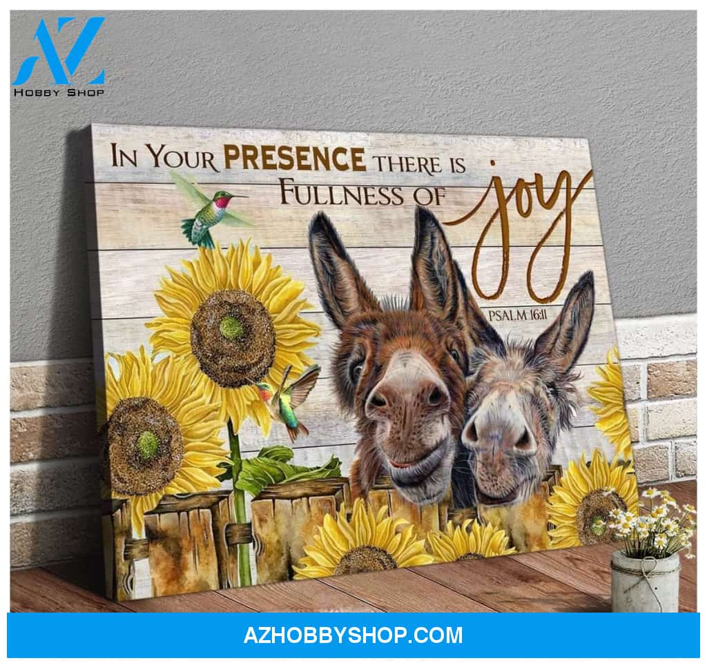 Joy Donkey Wall Art Canvas
