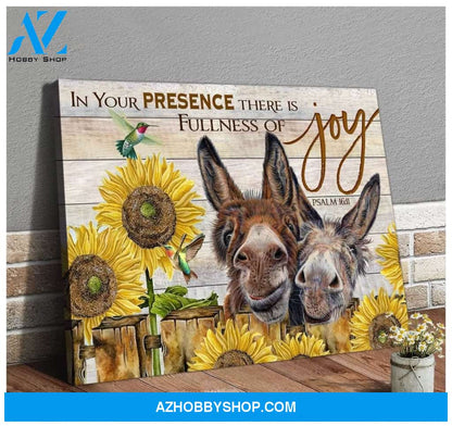 Joy Donkey Wall Art Canvas