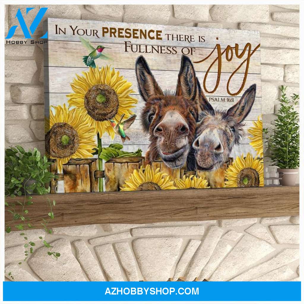 Joy Donkey Wall Art Canvas