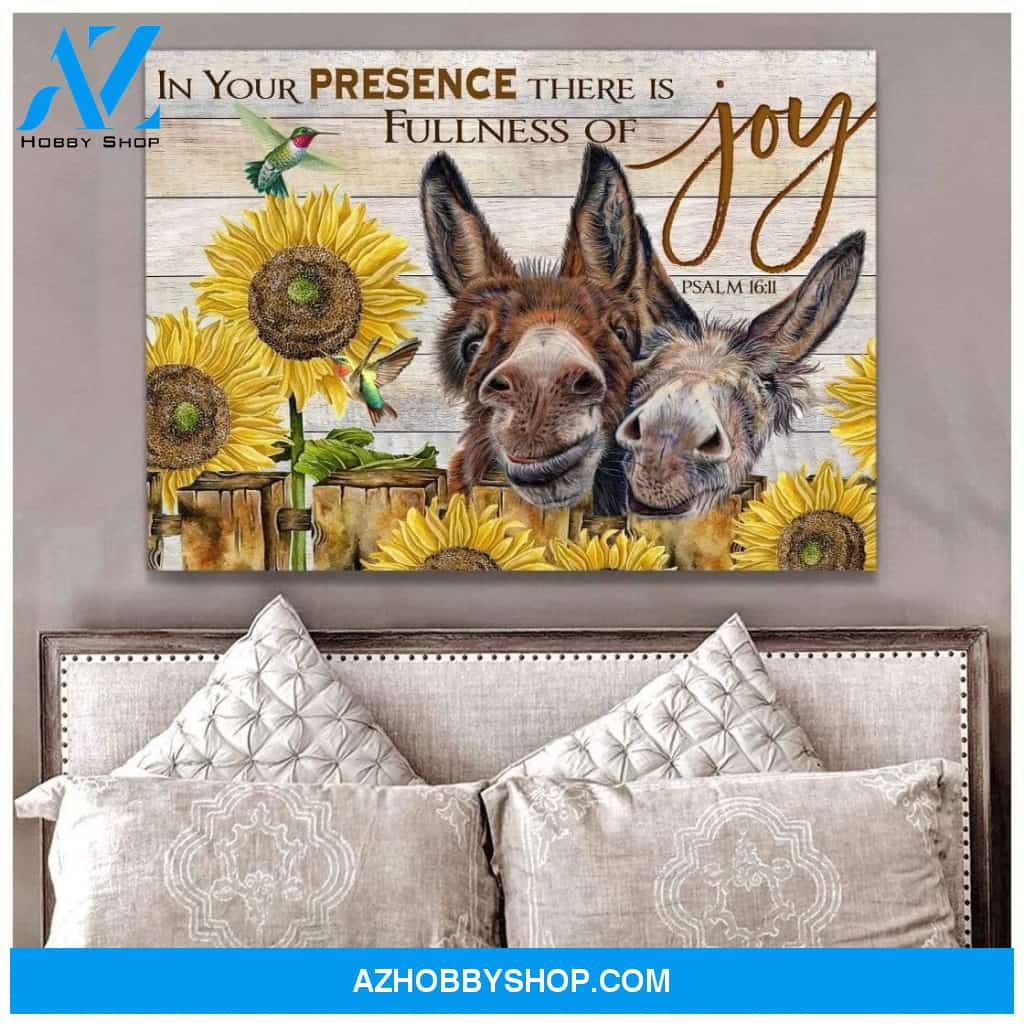 Joy Donkey Wall Art Canvas