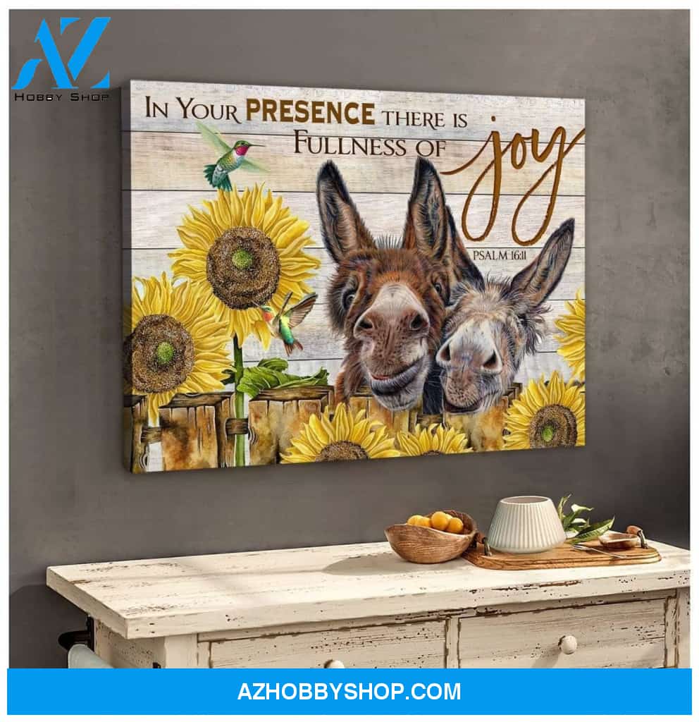 Joy Donkey Wall Art Canvas