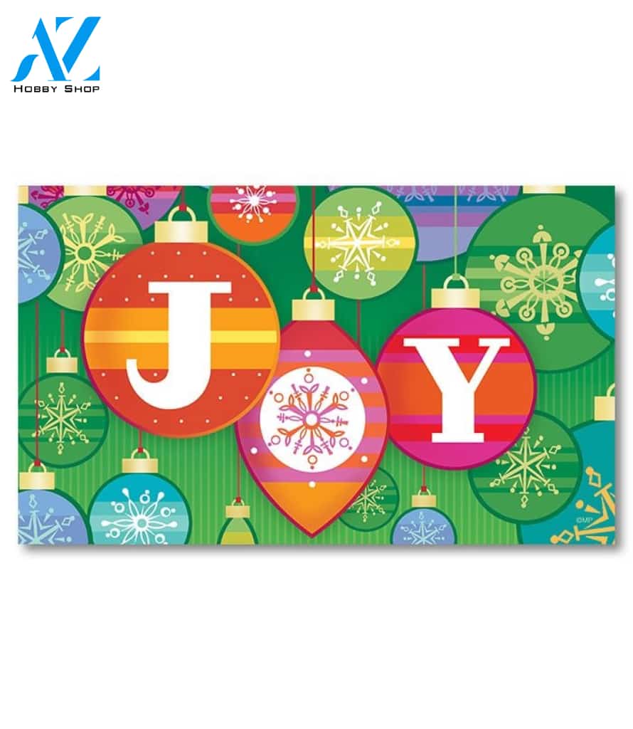 Joy Snowflake Doormat - 18" x 30"
