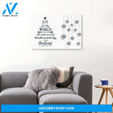 Joy To The World The Lord Is Come Merry Christmas Canvas Wall Art