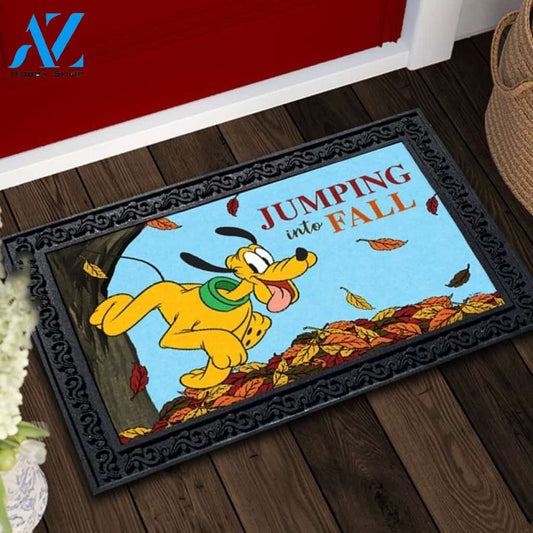 Jumping Into Fall Pluto Doormat - 18" x 30"