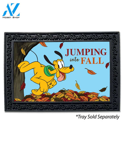 Jumping Into Fall Pluto Doormat - 18" x 30"