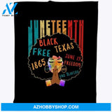Juneteenth Shirt, Afro American Prying Blankets - Black - Design