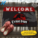 Jurassic Park Personalized Name Door Mat