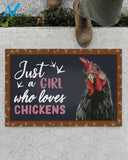 Just A Girl - Chicken Indoor And Outdoor Doormat Warm House Homefarm Decor Gift Welcome Mat Gift For Chicken Lovers Gift For Farmer