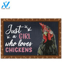 Just A Girl - Chicken Indoor And Outdoor Doormat Warm House Homefarm Decor Gift Welcome Mat Gift For Chicken Lovers Gift For Farmer