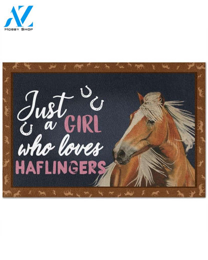 Just A Girl - Haflinger Indoor And Outdoor Doormat Warm House Gift Welcome Mat Homefarm Decor Gift For Haflinger Lovers Gift For Farmer