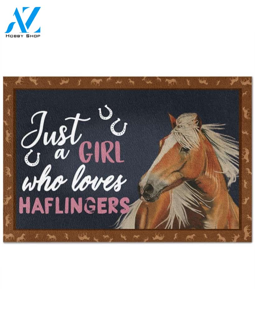 Just A Girl - Haflinger Indoor And Outdoor Doormat Warm House Gift Welcome Mat Homefarm Decor Gift For Haflinger Lovers Gift For Farmer