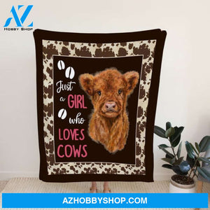 Just A Girl Who Love Cows Cute Blanket Gift For Cow Lovers 