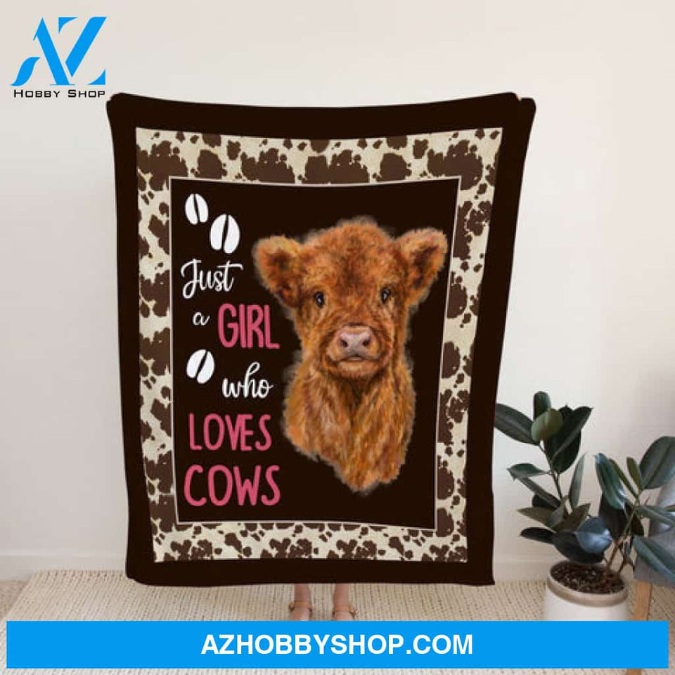 Just A Girl Who Love Cows Cute Blanket Gift For Cow Lovers 