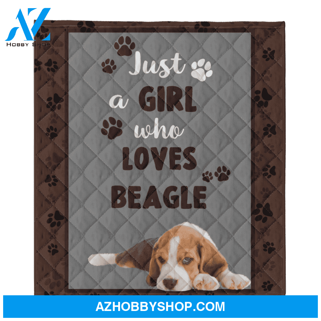 Just A Girl Who Loves Beagle Cute Blanket Gift for Beagle Dog Lovers Birthday Gift Home Decor Bedding Couch Sofa Soft and Comfy Cozy