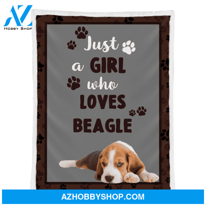 Just A Girl Who Loves Beagle Cute Blanket Gift for Beagle Dog Lovers Birthday Gift Home Decor Bedding Couch Sofa Soft and Comfy Cozy