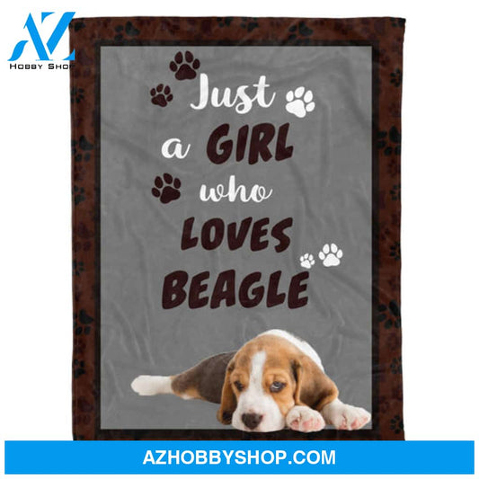 Just A Girl Who Loves Beagle Cute Blanket Gift for Beagle Dog Lovers 