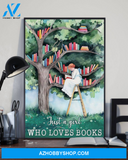 Just A Girl Who Loves Books- Matte Canvas, Gift for you, gift for her, gift for book lover