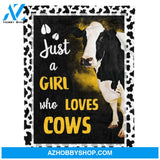 Just A Girl Who Loves Cows Cute Blanket Gift for Cow Lovers 