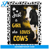 Just A Girl Who Loves Cows Cute Blanket Gift for Cow Lovers 