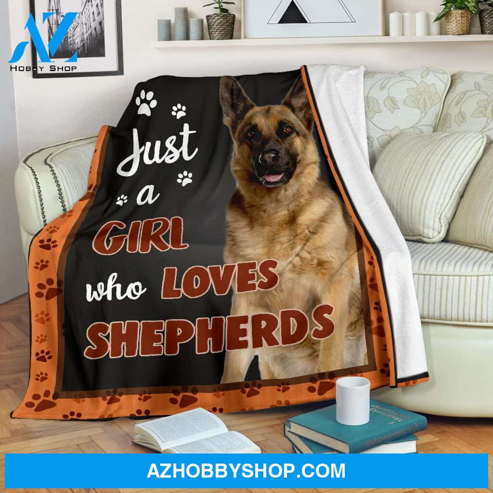 Just a girl who loves german shepherds Fleece Blanket