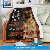 Just a girl who loves german shepherds Fleece Blanket