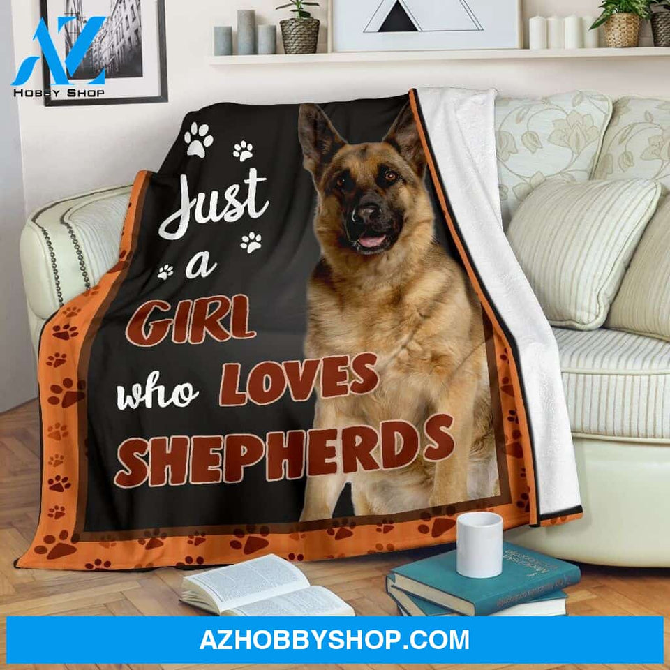Just a girl who loves german shepherds Fleece Blanket