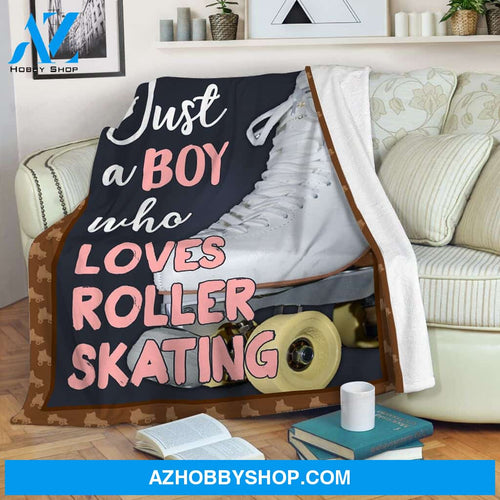 Just A Girl Who Loves Roller Skating Blanket Gift For Roller Skating Lovers Birthday Gift Home Decor Bedding Couch Sofa Soft and Comfy Cozy