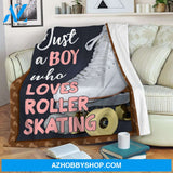 Just A Girl Who Loves Roller Skating Blanket Gift For Roller Skating Lovers Birthday Gift Home Decor Bedding Couch Sofa Soft and Comfy Cozy