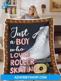 Just A Girl Who Loves Roller Skating Blanket Gift For Roller Skating Lovers Birthday Gift Home Decor Bedding Couch Sofa Soft and Comfy Cozy